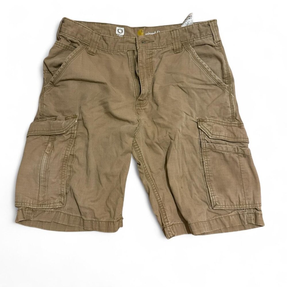 Tan Carhartt cargo shorts